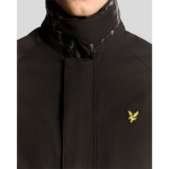 LYLE & SCOTT TARTAN LINED HUNTING JACKET JK2308V Z865-JET BLACK