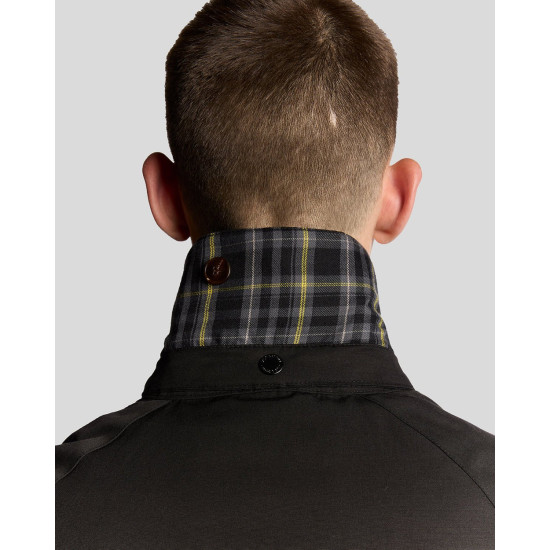 LYLE & SCOTT TARTAN LINED HUNTING JACKET JK2308V Z865-JET BLACK