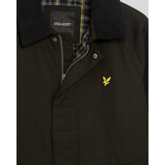LYLE & SCOTT TARTAN LINED HUNTING JACKET JK2308V Z865-JET BLACK
