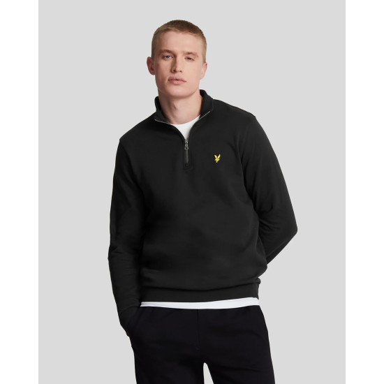 LYLE & SCOTT LOOPBACK QUARTER ZIP SWEAT ML2022V Z865-JET BLACK