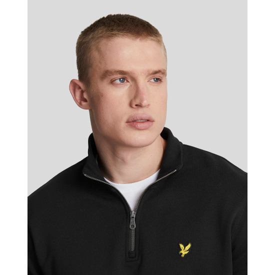 LYLE & SCOTT LOOPBACK QUARTER ZIP SWEAT ML2022V Z865-JET BLACK