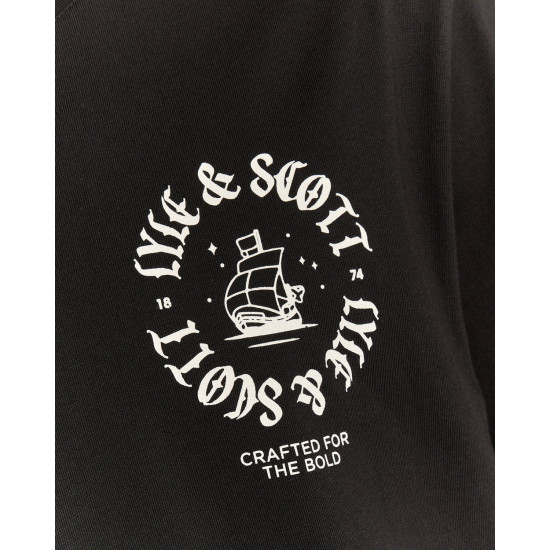 LYLE & SCOTT SHIP INSIGNIA GRAPHIC T-SHIRT TS2321V Z865-JET BLACK