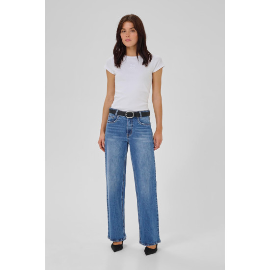 MY ESSENTIAL WARDROBE MWLOUIS 144 HIGH WIDE JEANS 10705242 100053-MEDIUM BLUE