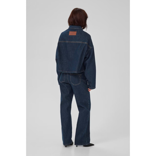 MY ESSENTIAL WARDROBE MWMALLE 139 DECO DENIM JACKET 10705268 100067-DARK WASH UN-WASH