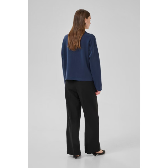 MY ESSENTIAL WARDROBE HELLEMW POLO BLOUSE 10705234 194109-AFTER MIDNIGHT 