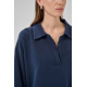 MY ESSENTIAL WARDROBE HELLEMW POLO BLOUSE 10705234 194109-AFTER MIDNIGHT 