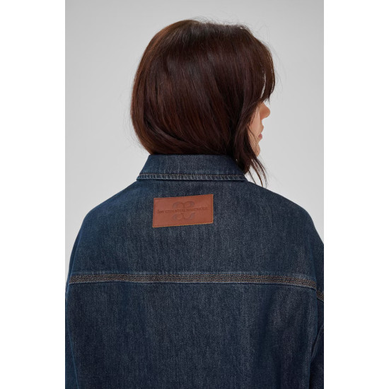 MY ESSENTIAL WARDROBE MWMALLE 139 DECO DENIM JACKET 10705268 100067-DARK WASH UN-WASH