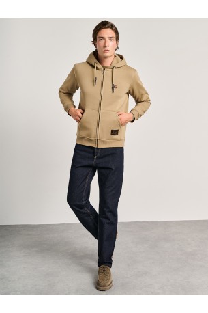STAFF GALLERY FRANCO MAN ZIP HOODIE 64-102.054 N9981-CAPPUCCINO