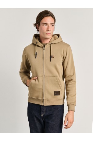 STAFF GALLERY FRANCO MAN ZIP HOODIE 64-102.054 N9981-CAPPUCCINO