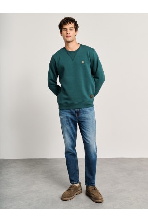 STAFF GALLERY FITZ CREW NECK SWEATER 64-108.054 N0012-DARK GREEN