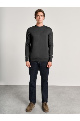 STAFF GALLERY FOX KNIT CREWNECK 64-201.054 N0097-SMOKE