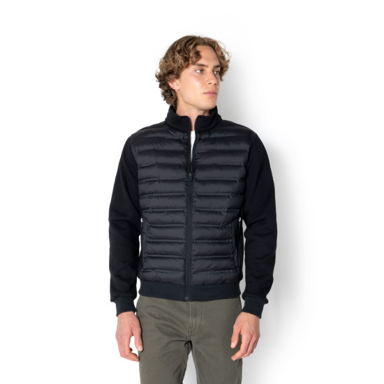 THE BOSTONIANS QUILTED HYBRID JACKET 3WR1144 B031BL-BLACK