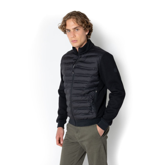 THE BOSTONIANS QUILTED HYBRID JACKET 3WR1144 B031BL-BLACK