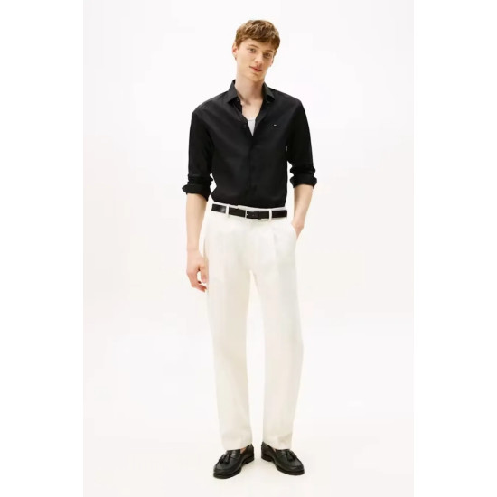 TOMMY HILFIGER CL FLEX POPLIN SF SHIRT MW0MW38347 BDS-BLACK