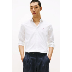 TOMMY HILFIGER CL FLEX POPLIN SF SHIRT MW0MW38347 YCFR-OPTIC WHITE