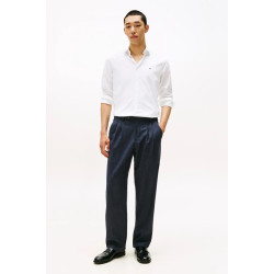 TOMMY HILFIGER CL FLEX POPLIN SF SHIRT MW0MW38347 YCFR-OPTIC WHITE
