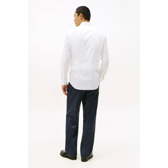 TOMMY HILFIGER CL FLEX POPLIN SF SHIRT MW0MW38347 YCFR-OPTIC WHITE
