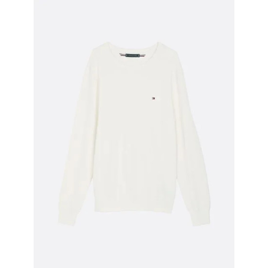 TOMMY HILFIGER ESSENTIAL STRUCTURE CREW NECK MW0MW36347 Z00-IVORY PETAL
