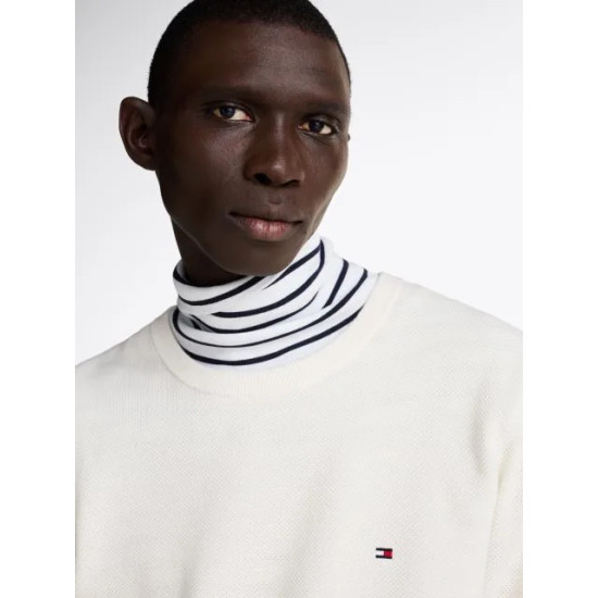 TOMMY HILFIGER ESSENTIAL STRUCTURE CREW NECK MW0MW36347 Z00-IVORY PETAL