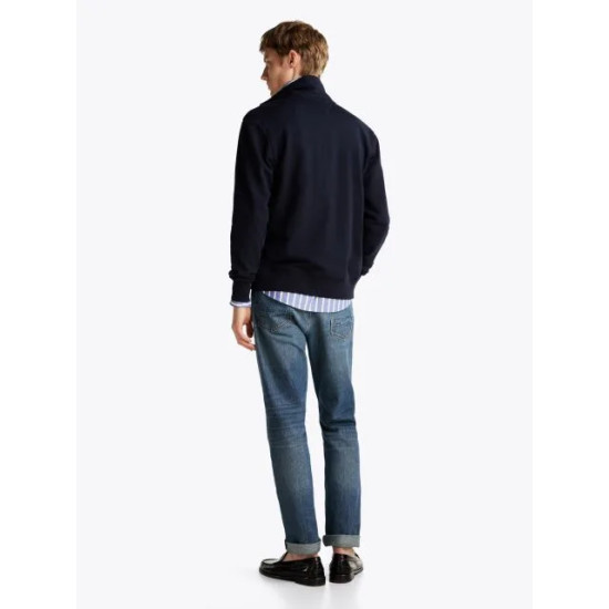 TOMMY HILFIGER ESSENTIAL TERRY ZT STAND COLLA MW0MW38084 DW5-DESERT SKY