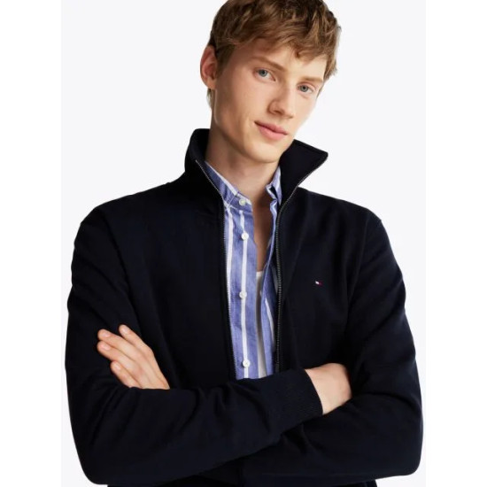 TOMMY HILFIGER ESSENTIAL TERRY ZT STAND COLLA MW0MW38084 DW5-DESERT SKY