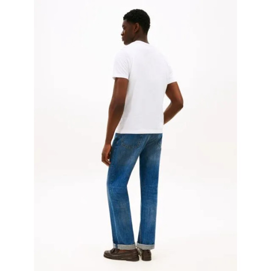 TOMMY HILFIGER HILFIGER STACK TEE MW0MW39355 YBR-WHITE