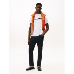 TOMMY HILFIGER TH COLOUR BLOCK GRAPHIC TEE MW0MW40014 YBR-WHITE