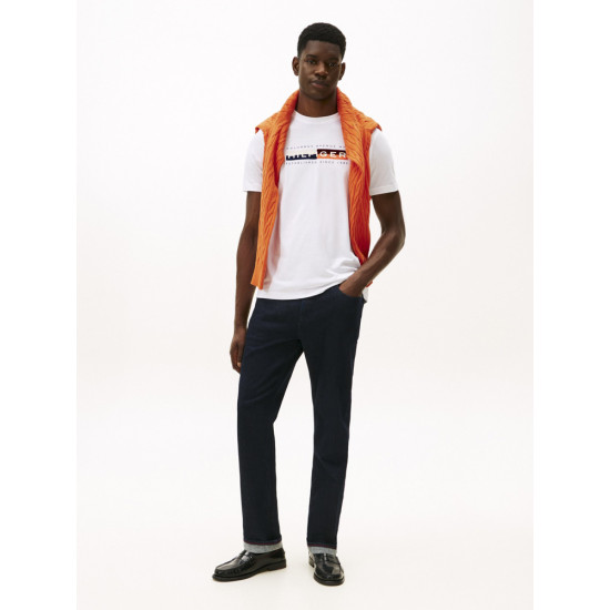 TOMMY HILFIGER TH COLOUR BLOCK GRAPHIC TEE MW0MW40014 YBR-WHITE