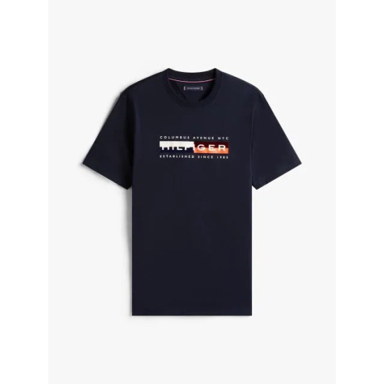 TOMMY HILFIGER TH COLOUR BLOCK GRAPHIC TEE MW0MW40014 DW5-DESERT SKY
