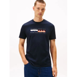 TOMMY HILFIGER TH COLOUR BLOCK GRAPHIC TEE MW0MW40014 DW5-DESERT SKY