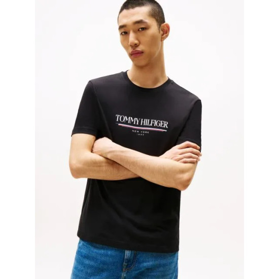 TOMMY HILFIGER BRAND LOVE HILFIGER TEE MW0MW40324 BDS-BLACK