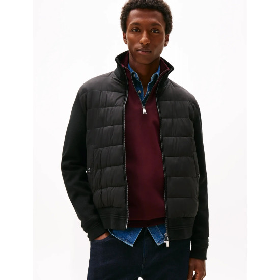 TOMMY HILFIGER DC MIXED MEDIA JACKET MW0MW40774 BDS-BLACK