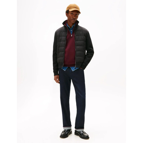 TOMMY HILFIGER DC MIXED MEDIA JACKET MW0MW40774 BDS-BLACK
