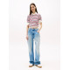 TOMMY JEANS TJW ESSENTIAL SS SWEATER DW0DW19336 0FG-WHITE/RED/NAVY STRIPE