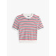 TOMMY JEANS TJW ESSENTIAL SS SWEATER DW0DW19336 0FG-WHITE/RED/NAVY STRIPE