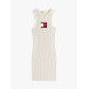 TOMMY JEANS TJW FLAG SWEATER MINI DRESS EX DW0DW20877 YBL-ECRU