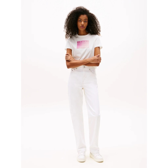 TOMMY JEANS TJW REG GRADIENT FLAG SS DW0DW20905 YBL-ECRU