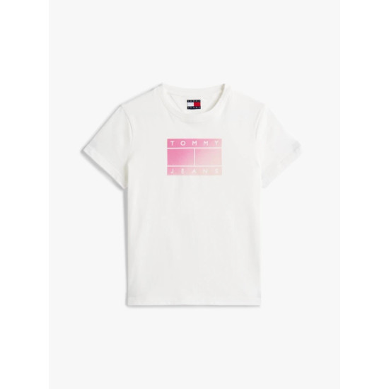 TOMMY JEANS TJW REG GRADIENT FLAG SS DW0DW20905 YBL-ECRU