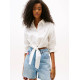 TOMMY JEANS TJW LS TIE FRONT SHIRT DW0DW20990 YBL-ECRU