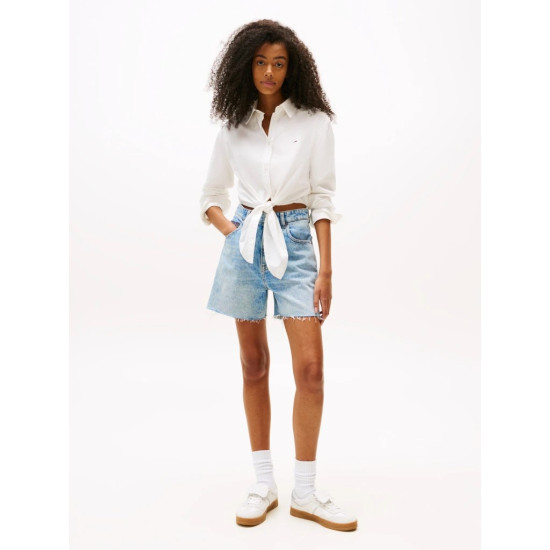 TOMMY JEANS TJW LS TIE FRONT SHIRT DW0DW20990 YBL-ECRU