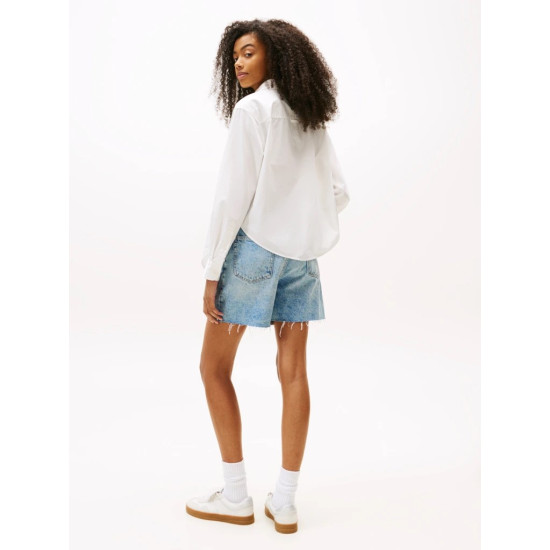 TOMMY JEANS TJW LS TIE FRONT SHIRT DW0DW20990 YBL-ECRU