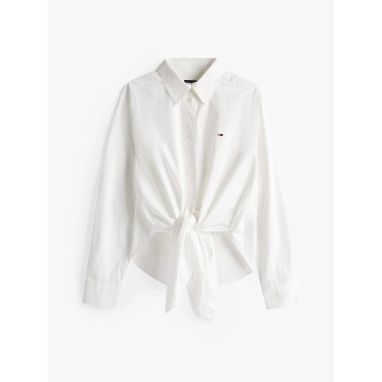 TOMMY JEANS TJW LS TIE FRONT SHIRT DW0DW20990 YBL-ECRU