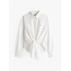 TOMMY JEANS TJW LS TIE FRONT SHIRT DW0DW20990 YBL-ECRU
