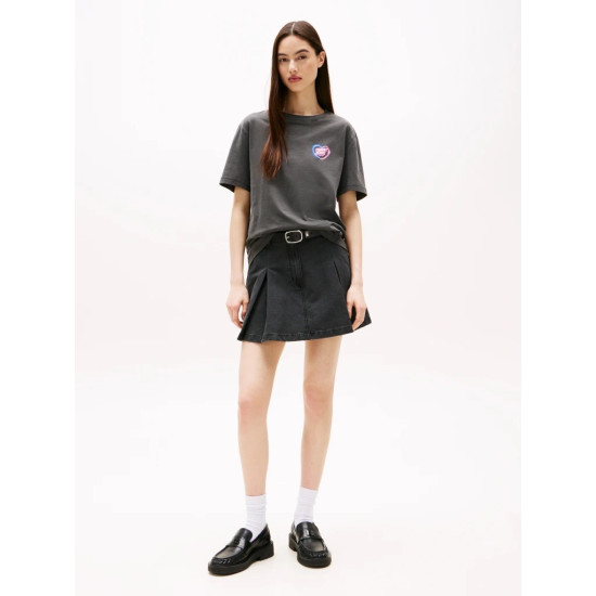 TOMMY JEANS TJW RLX NEON SS TEE EXT DW0DW21358 BDS-BLACK