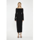 GLAMOROUS BARDOT KNITTED MIDI DRESS AN4888 BLACK