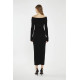 GLAMOROUS BARDOT KNITTED MIDI DRESS AN4888 BLACK