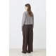 SUNCOO JIO WIDE TROUSERS WITH DRAWSTRINGS C04302H25 60-CHOCO