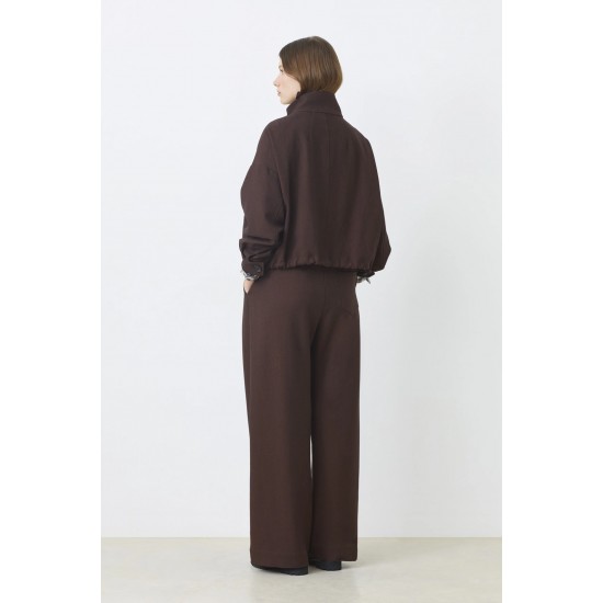 SUNCOO DONA SHORT JACKET WITH POCKETS C10292H25 60-CHOCO
