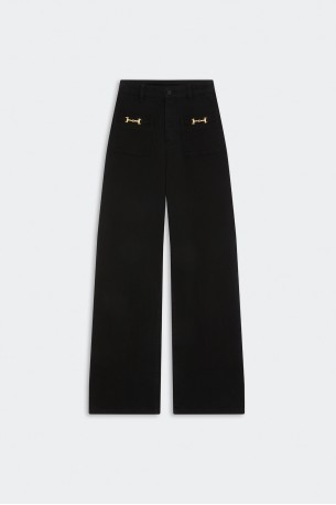 SUNCOO RINGO JEANS WITH CHAIN DETAILS C13194H25 02-NOIR