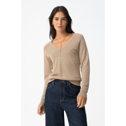 TIFFOSI CASSIA_C METALLIC SWEATER 10061669 182-BEIGE